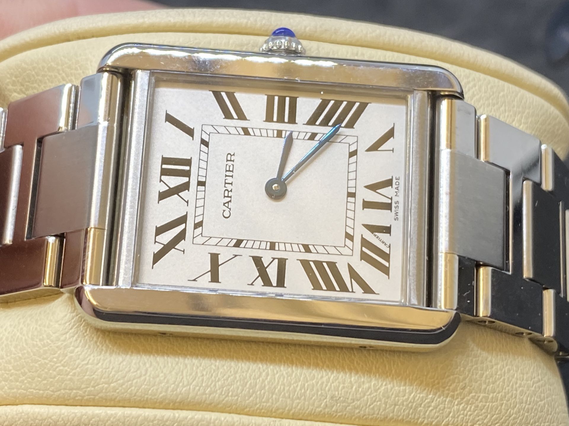 CARTIER TANK STAINLESS STEEL WATCH - Image 2 of 8