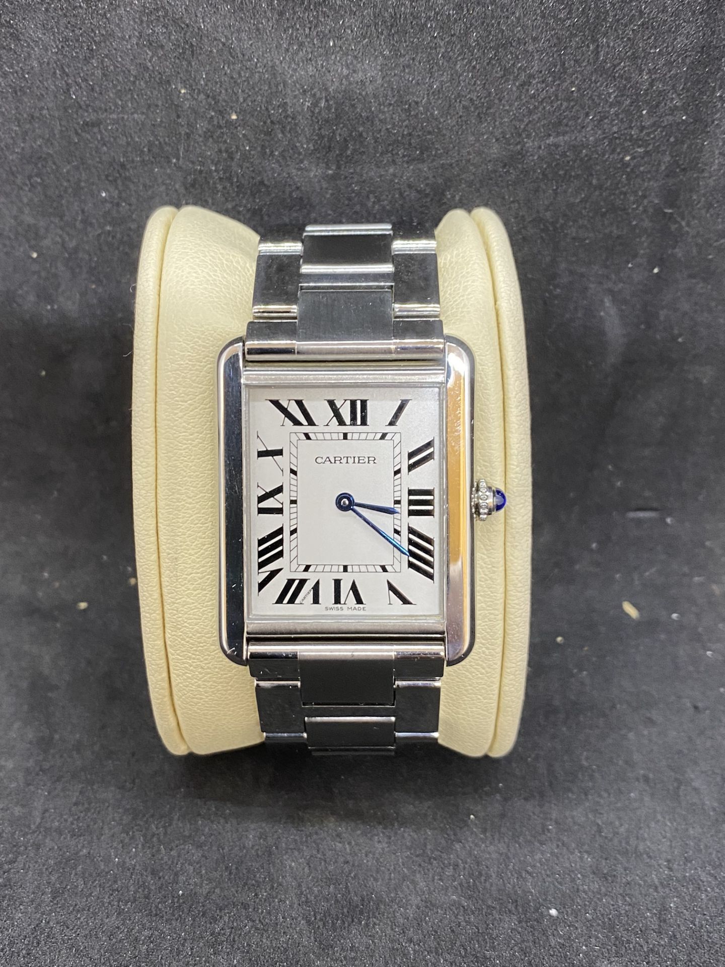 CARTIER TANK STAINLESS STEEL WATCH