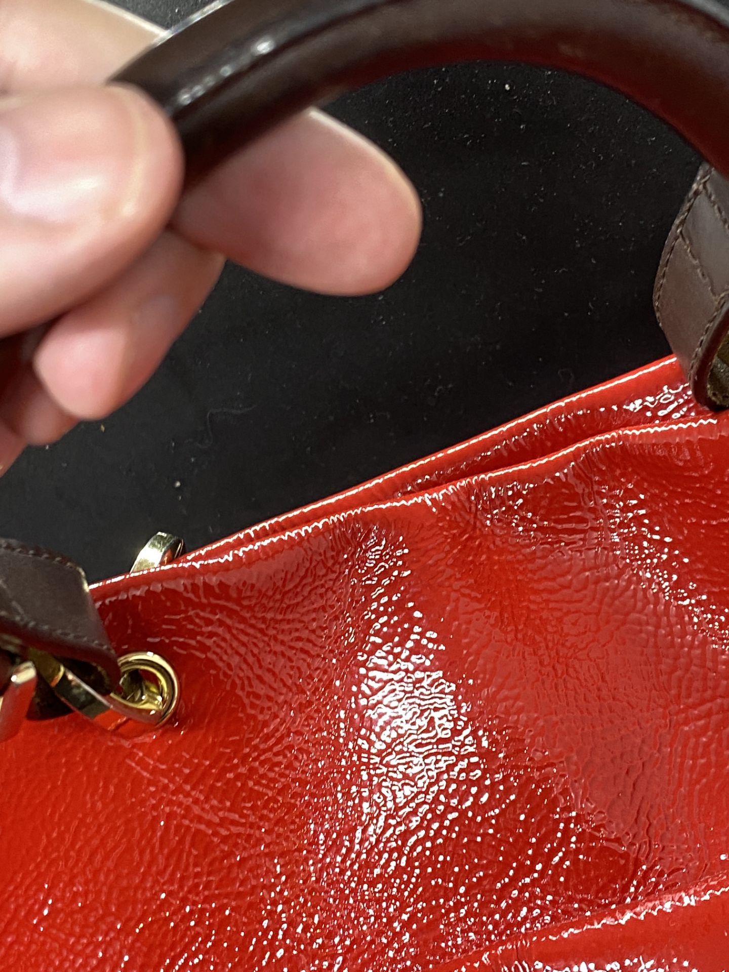 MULBERRY RED COLOURED HANDBAG - Image 8 of 17