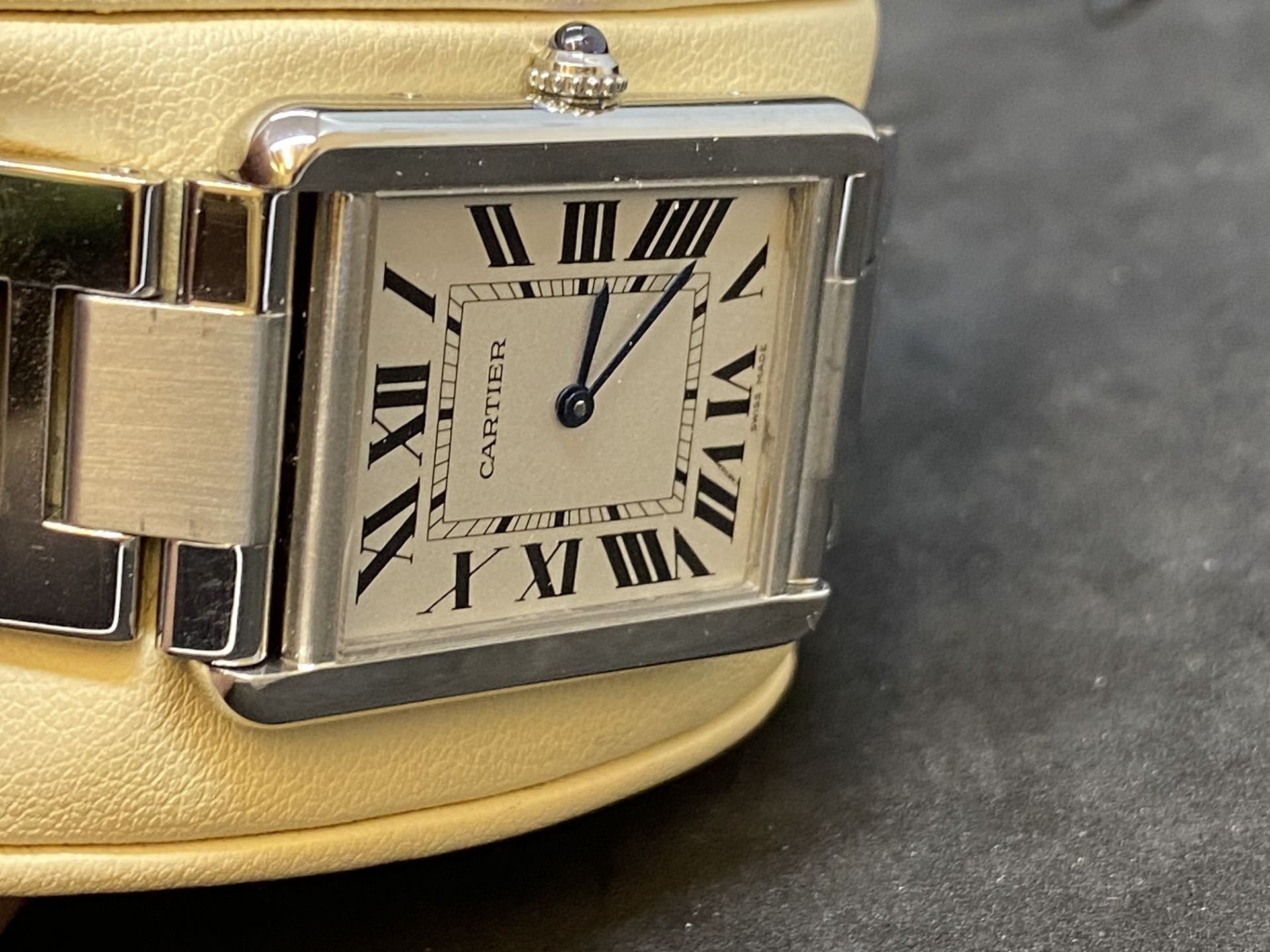 CARTIER TANK STAINLESS STEEL WATCH - Image 4 of 8