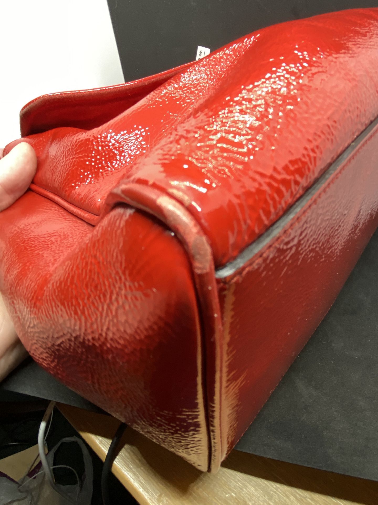 MULBERRY RED COLOURED HANDBAG - Image 12 of 17