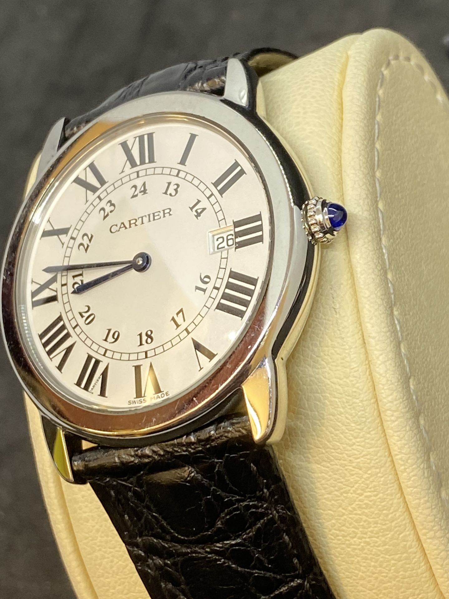 CARTIER SWISS MADE STAINLESS STEEL WATCH - Image 3 of 7