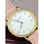 18ct YELLOW GOLD 25mm PATEK PHILIPPE CALATRAVA LADIES WATCH WITH BOX