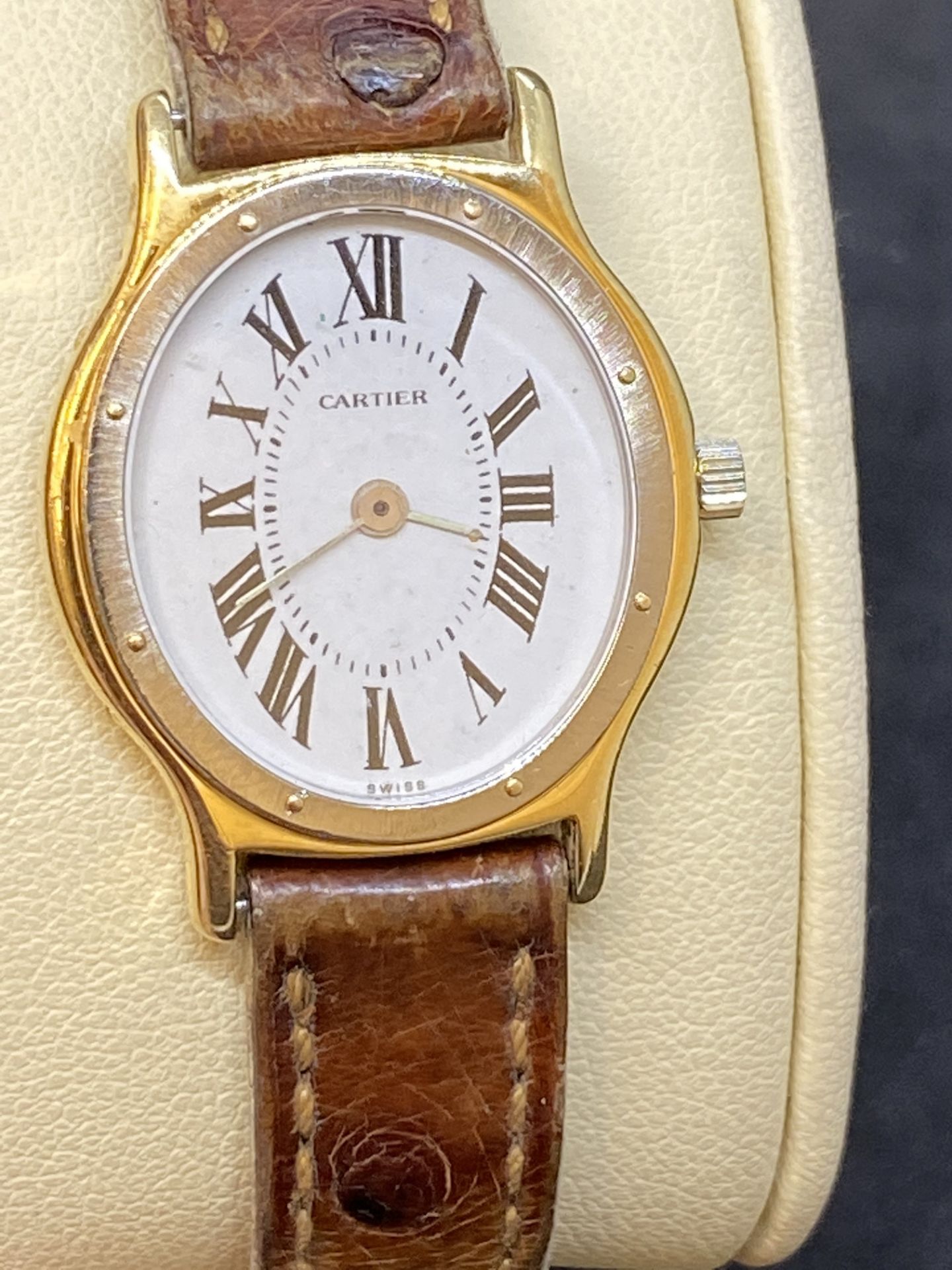 CARTIER WHITE & YELLOW 18ct GOLD WATCH