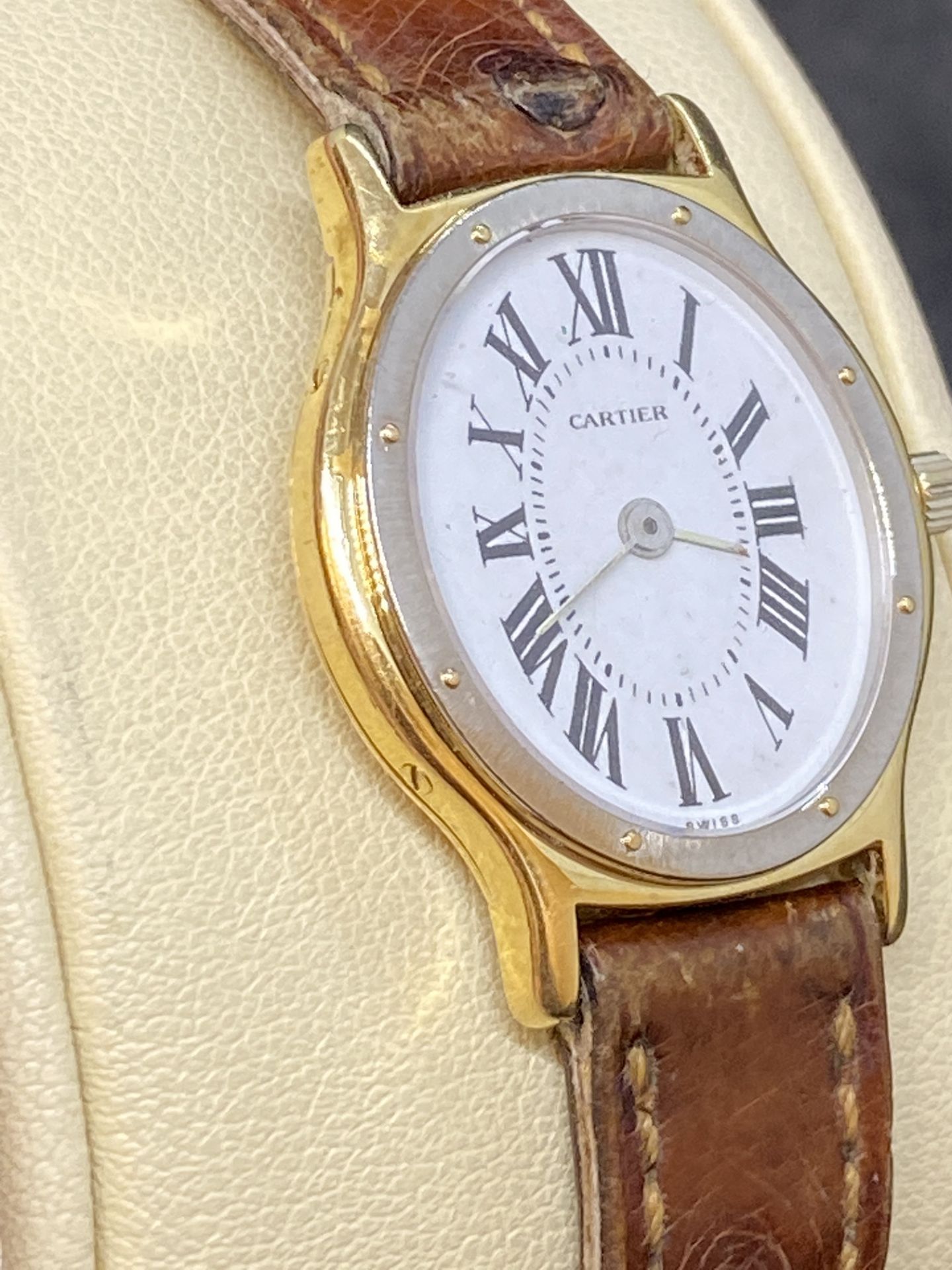 CARTIER WHITE & YELLOW 18ct GOLD WATCH - Image 5 of 9