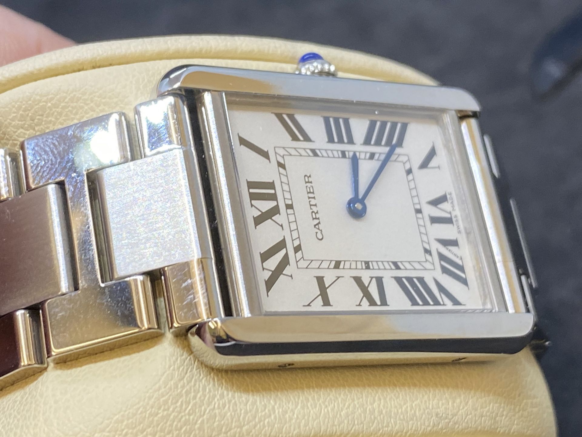 CARTIER TANK STAINLESS STEEL WATCH - Image 3 of 8
