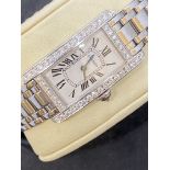 18ct WHITE GOLD CARTIER DIAMOND SET WATCH