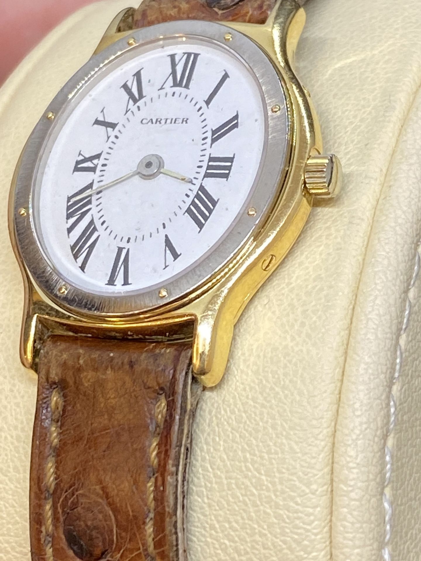 CARTIER WHITE & YELLOW 18ct GOLD WATCH - Image 7 of 9
