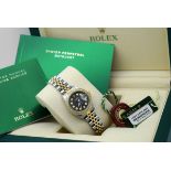 Rolex Lady Datejust 79163 - Gold & Stainless Steel with Grey Diamond Dial! Service Receipts etc.