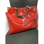 MULBERRY RED COLOURED HANDBAG