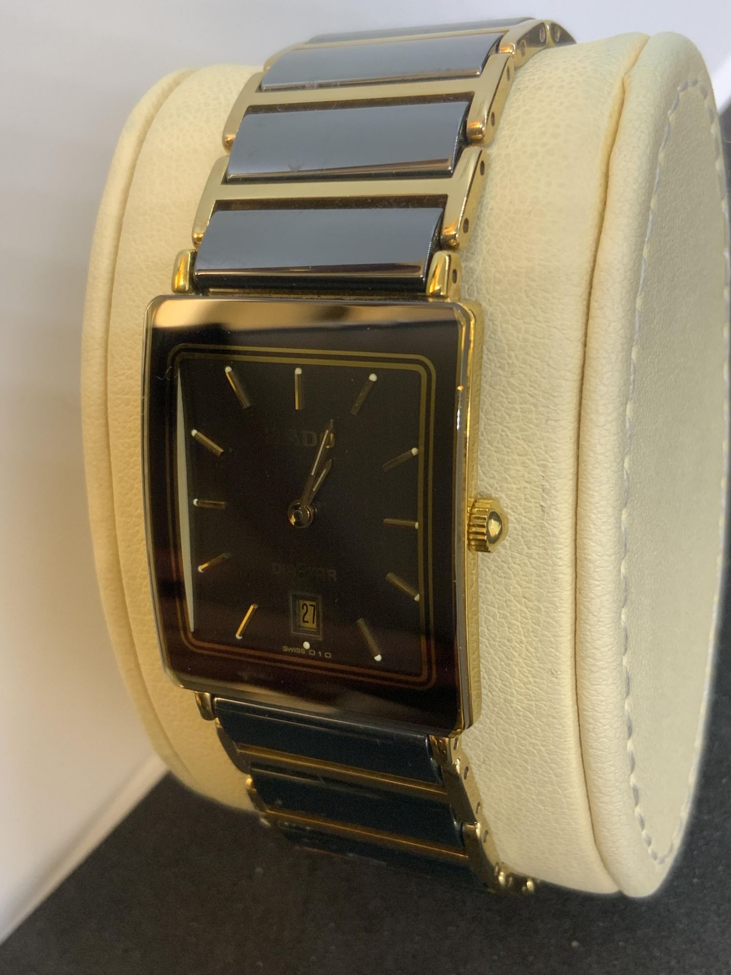 RADO CERAMIC & YELLOW METAL DIASTAR DATE WATCH - Image 4 of 6