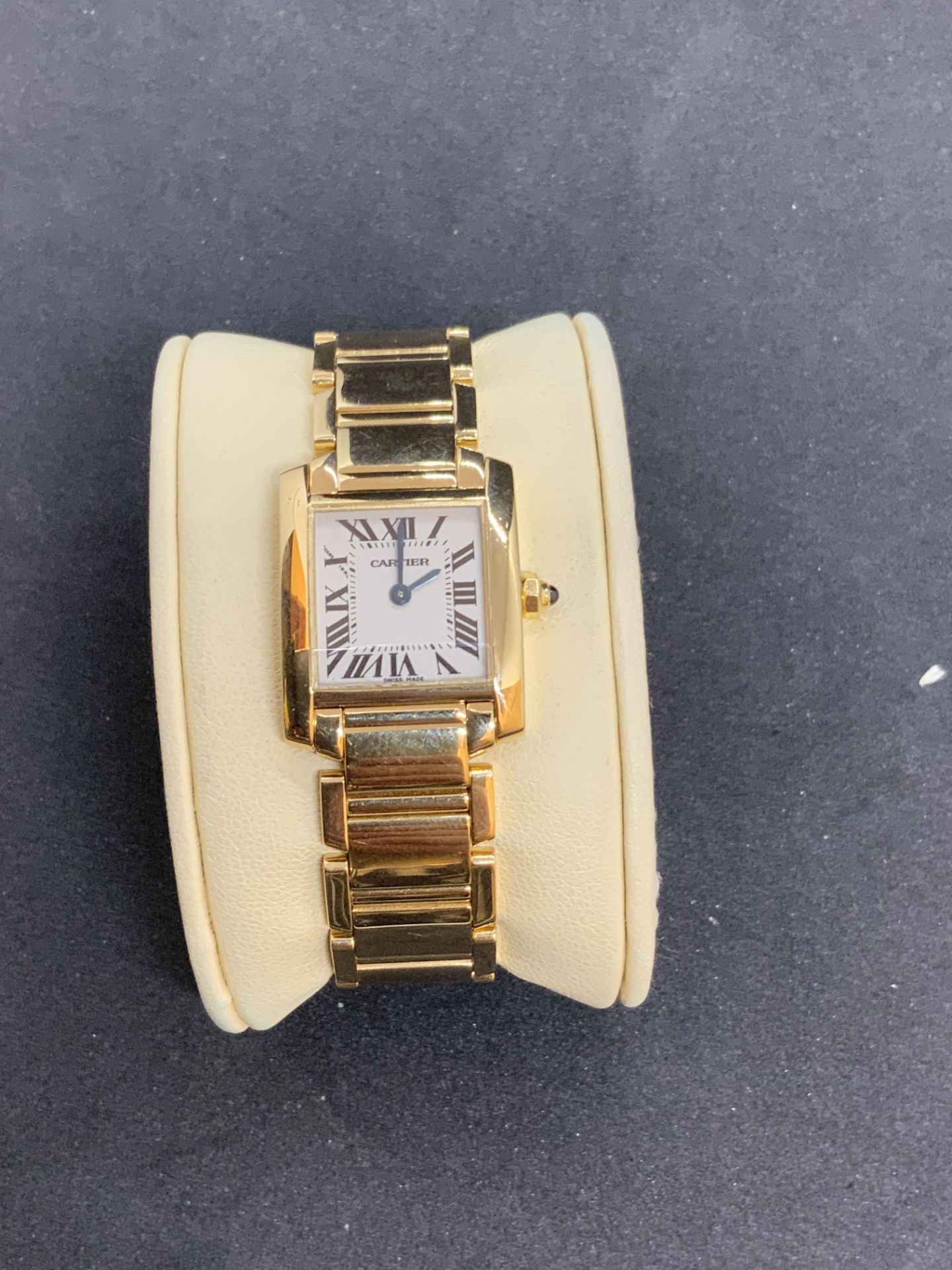 CARTIER 2385 18ct GOLD TANK FRANCAISE WATCH