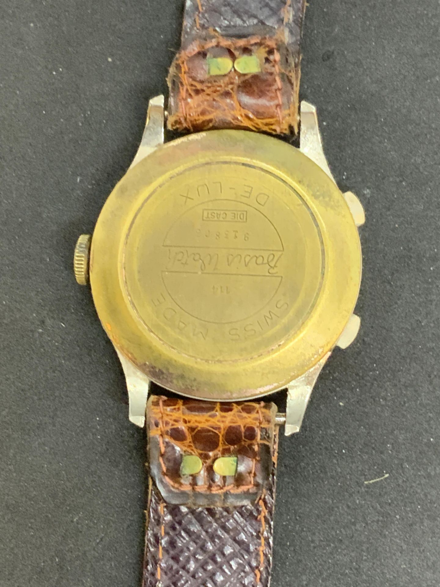 VINTAGE BASIS WATCH (STOPWATCH?) ANTIMAGNETIQUE- SWISS MADE DE-LUX - Image 4 of 8