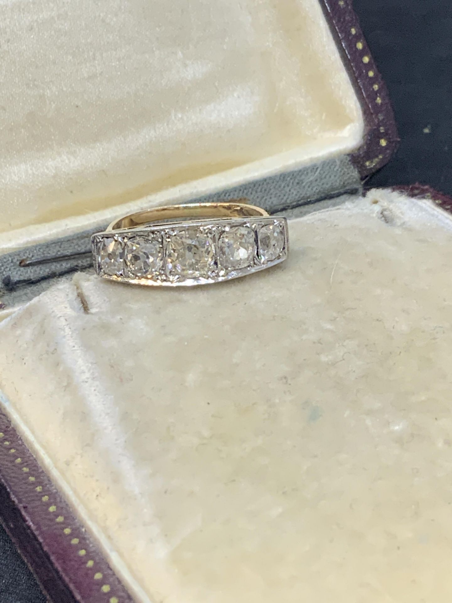 ANTIQUE 18ct GOLD 2.00ct APPROX 5 STONE DIAMOND RING - G-VS-VS2 - Image 9 of 11