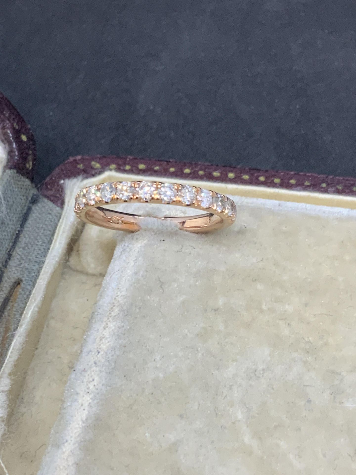 14ct ROSE GOLD DIAMOND SET RING 0.50ct - H/SI