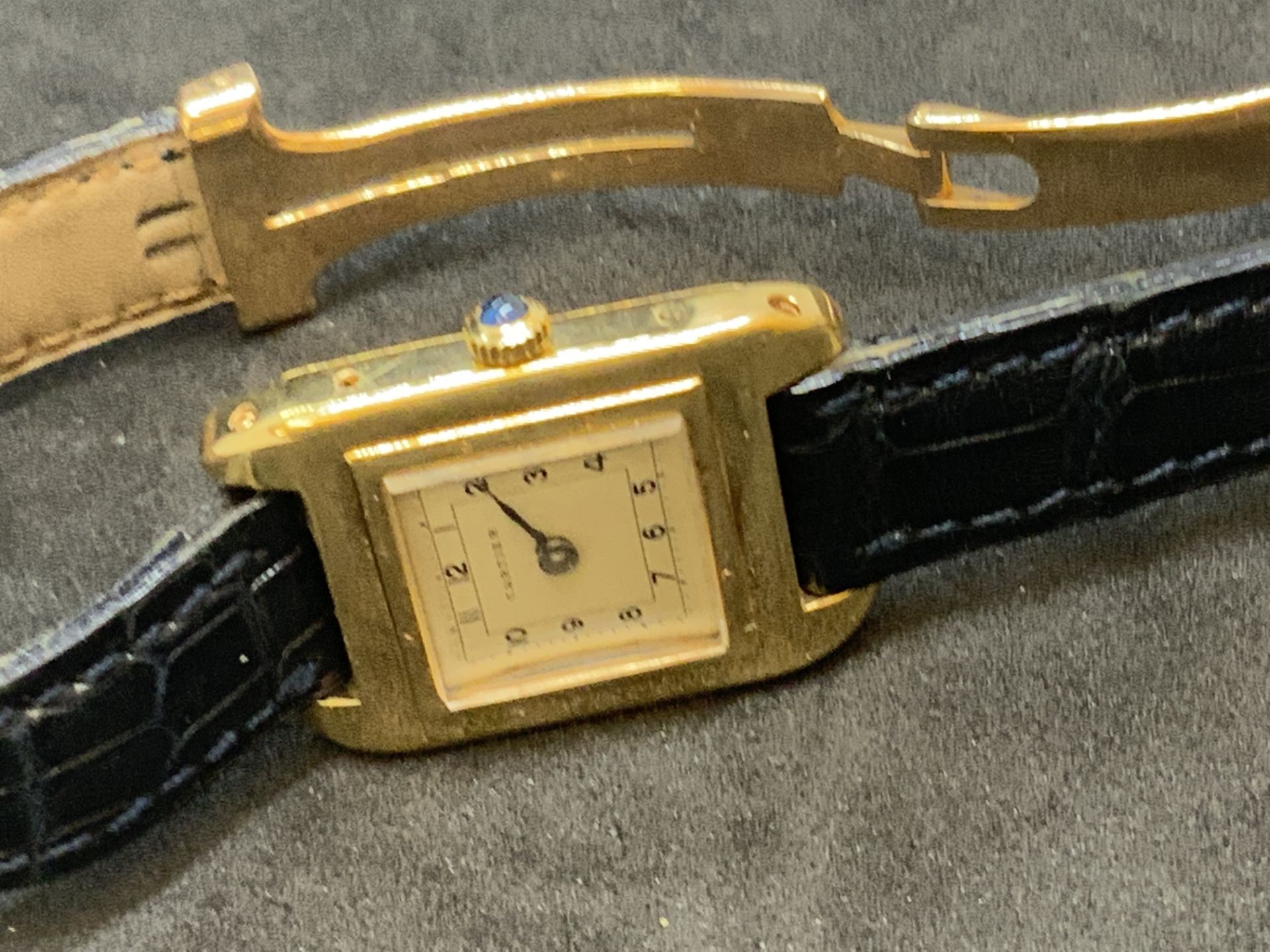 VINTAGE CARTIER 18ct GOLD WATCH - EARLY SANTOS? - Image 7 of 9