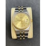 ROLEX DATEJUST OYSTER QUARTZ STEEL & GOLD 36mm WATCH