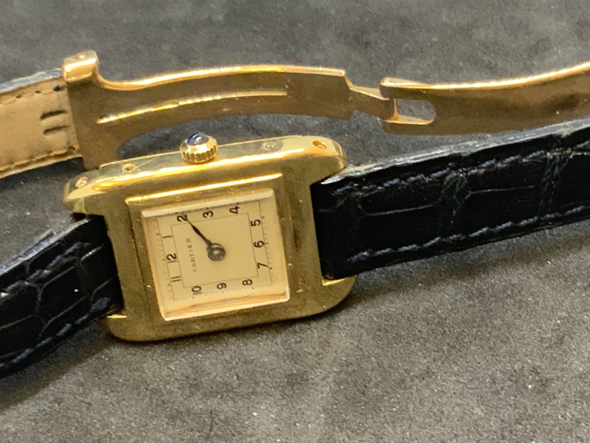 VINTAGE CARTIER 18ct GOLD WATCH - EARLY SANTOS? - Image 8 of 9