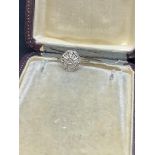 ANTIQUE WHITE GOLD DIAMOND SET RING