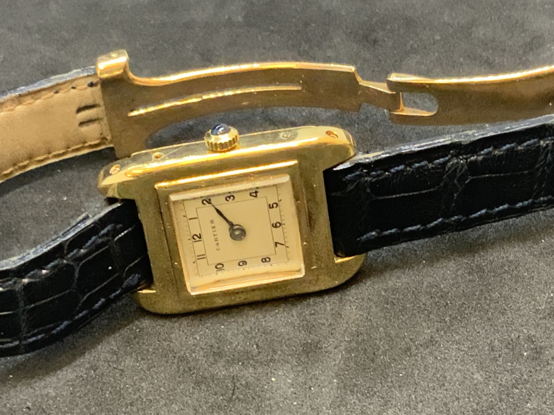 VINTAGE CARTIER 18ct GOLD WATCH - EARLY SANTOS? - Image 2 of 9