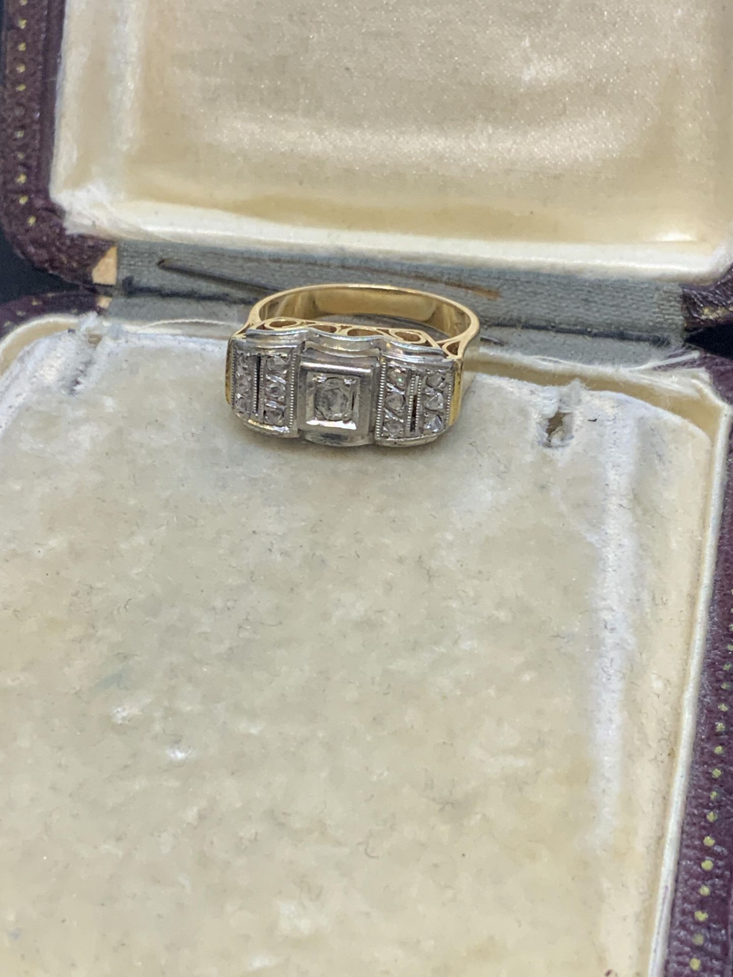 ANTIQUE 18ct GOLD DIAMOND RING - 5 GRAMS - Image 4 of 7