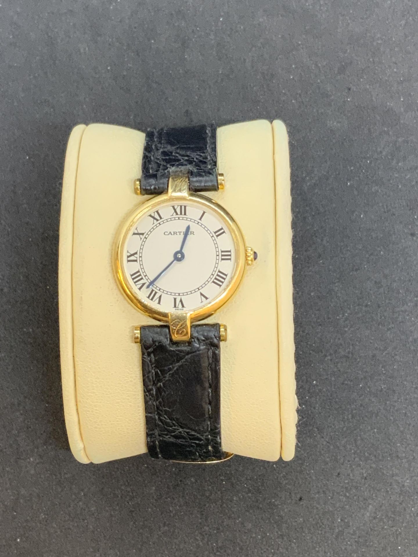 18ct GOLD CARTIER LADIES WATCH WITH 18ct GOLD BUCKLE - 24mm - Image 7 of 8