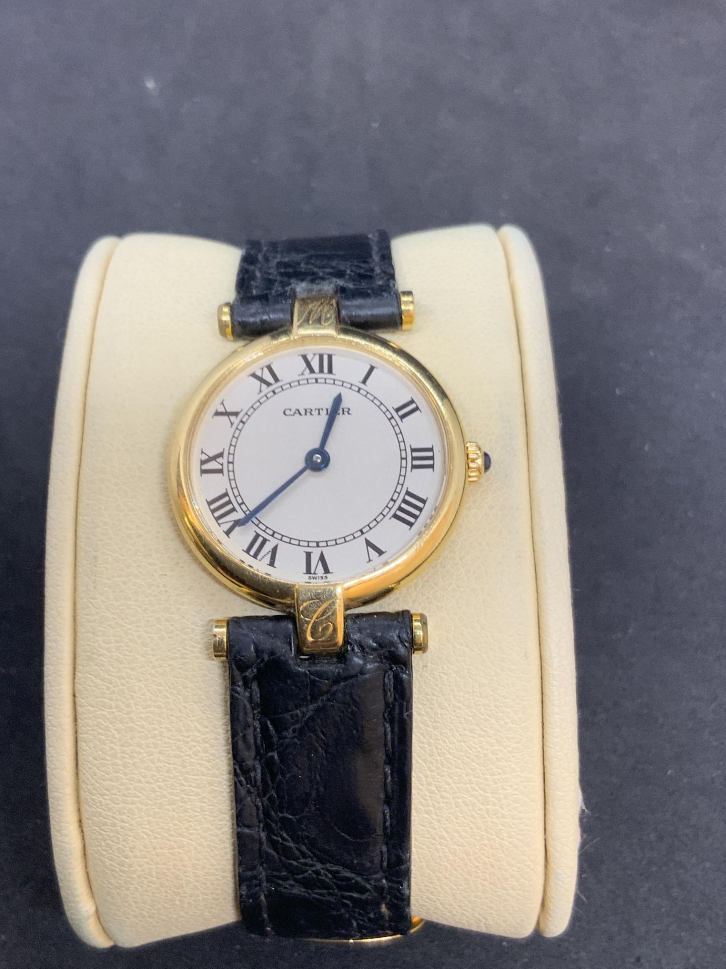 18ct GOLD CARTIER LADIES WATCH WITH 18ct GOLD BUCKLE - 24mm - Image 5 of 8