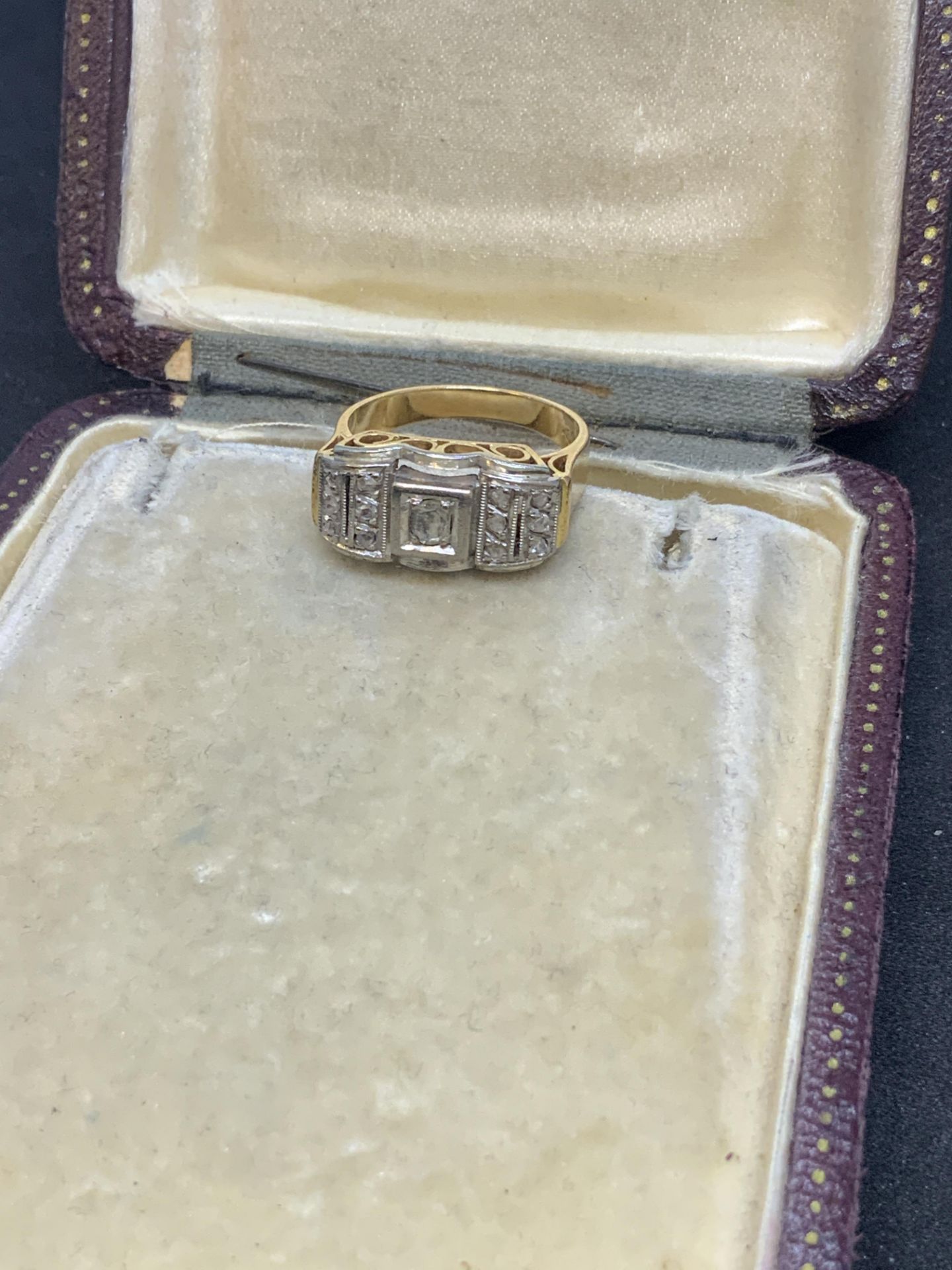 ANTIQUE 18ct GOLD DIAMOND RING - 5 GRAMS - Image 5 of 7