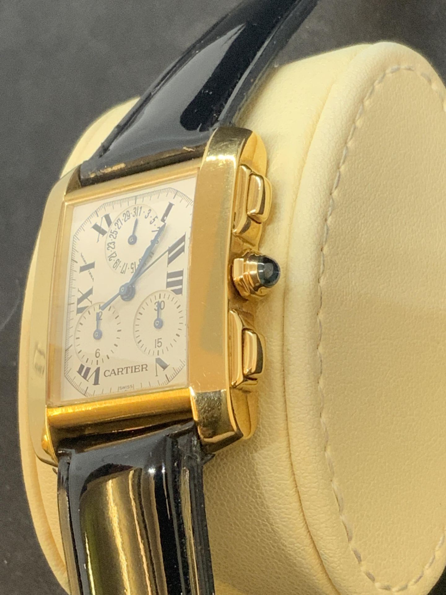 CARTIER TANK FRANCAISE CHRONOGRAPH CHRONOFLEX 18K YELLOW GOLD - Image 2 of 10