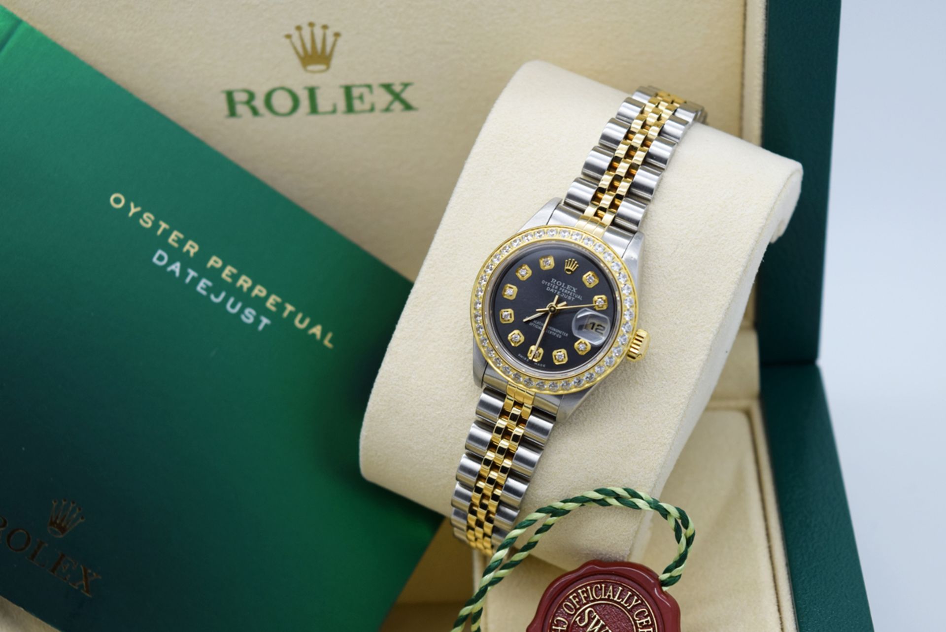 Rolex Lady Datejust - 18k Gold & Stainless Steel with Grey Diamond Dial! Service Receipts etc.! - Image 2 of 12