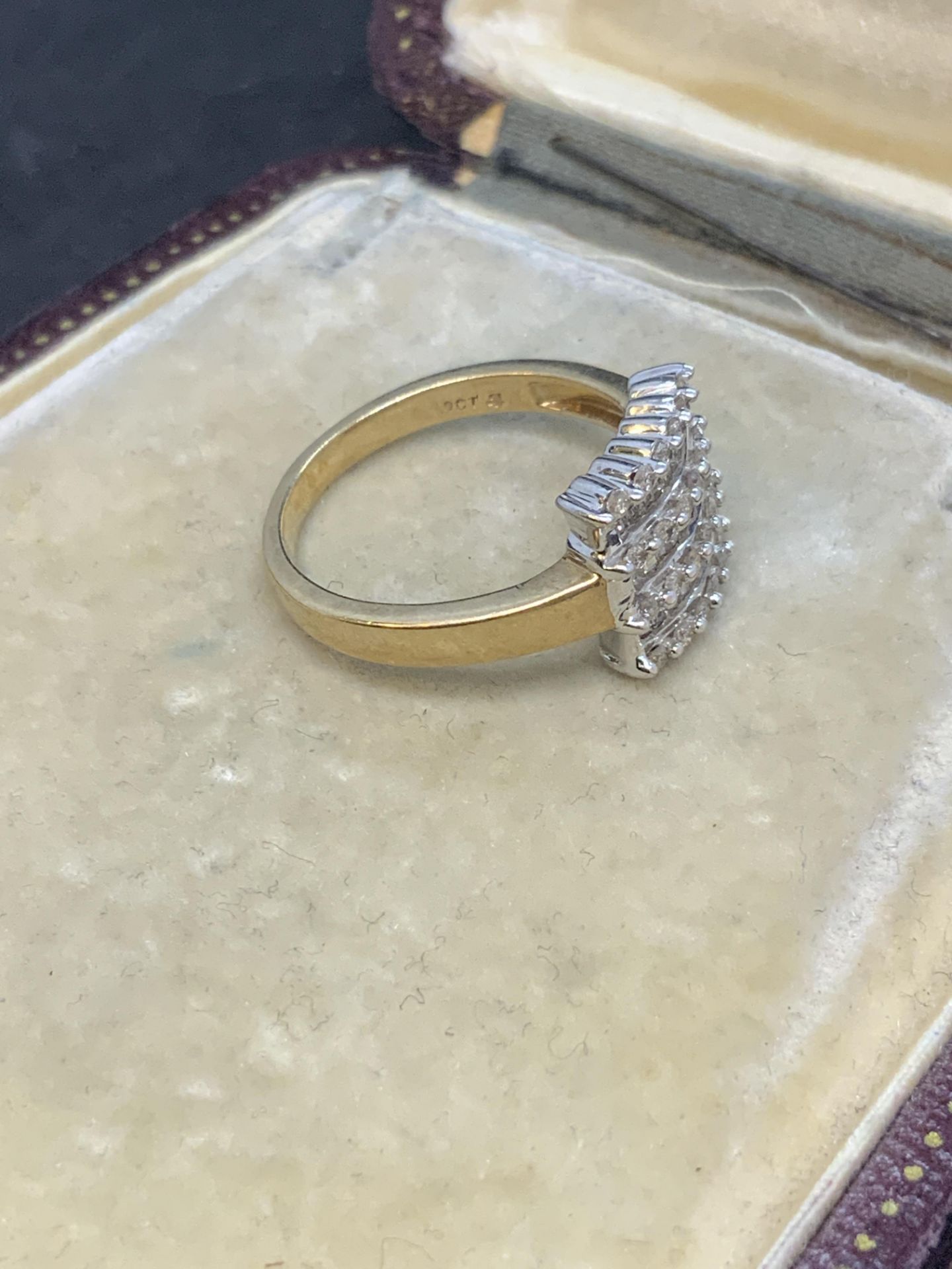 9ct GOLD 0.80ct APPROX DIAMOND SET RING - Image 3 of 6