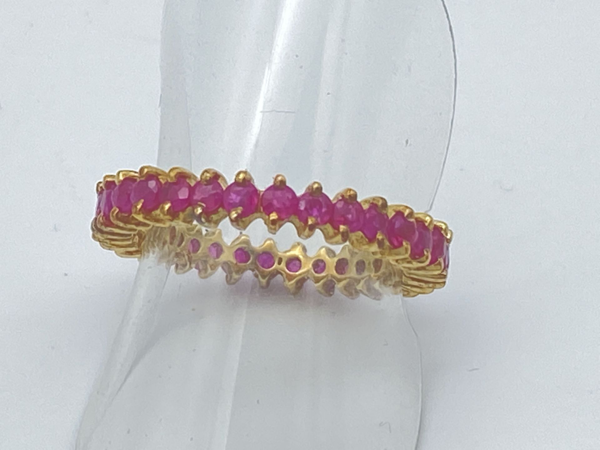 9ct GOLD RUBY FULL ETERNITY RING