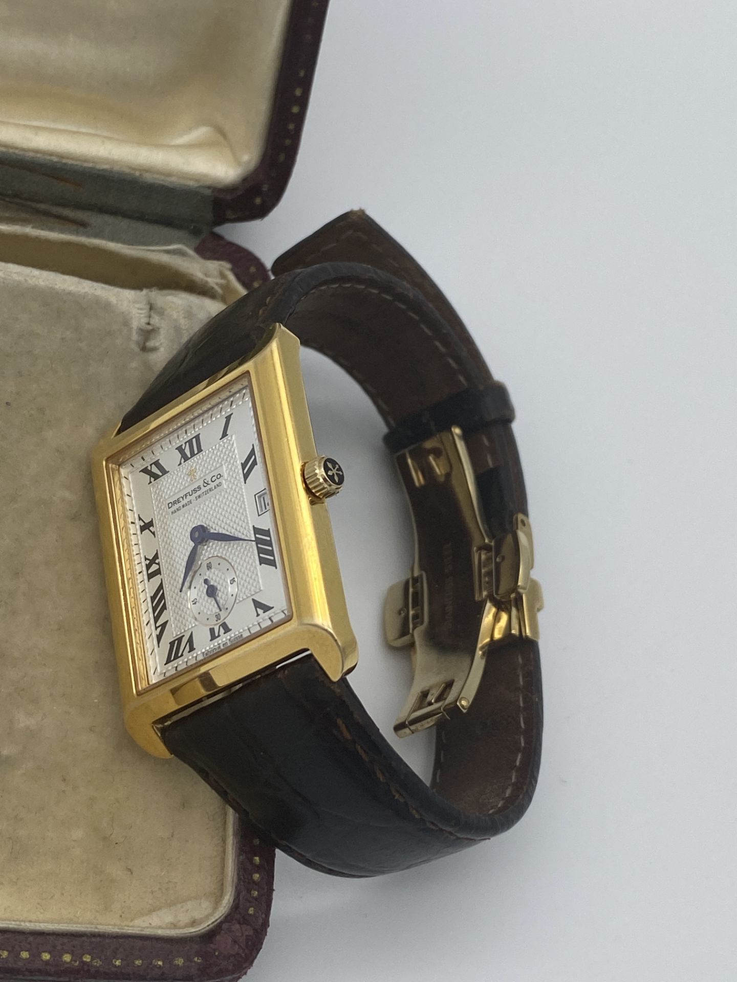 18ct GOLD DREYFUSS & CO GENTS WATCH - Image 4 of 5