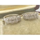 9ct WHITE GOLD 1.00ct DIAMOND EARRINGS