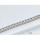 9ct WHITE GOLD 5.00ct DIAMOND TENNIS BRACELET