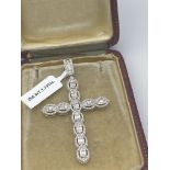 WHITE GOLD 1.79ct DIAMOND SET CROSS