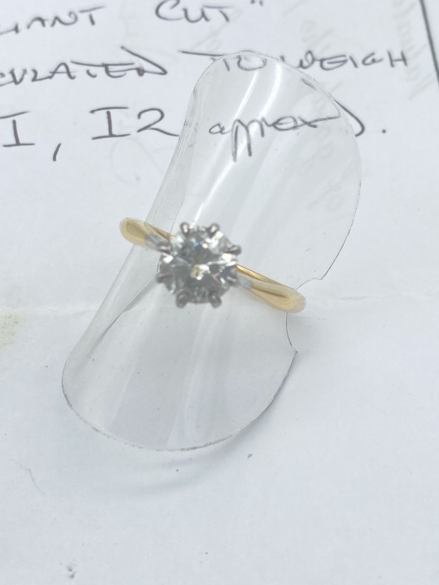 18ct GOLD 1.40ct APPROX DIAMOND SOLITAIRE RING - Image 2 of 4