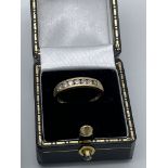 9ct Gold White Stone Channel Set Ring