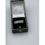 9ct Gold White Stone Set Ring