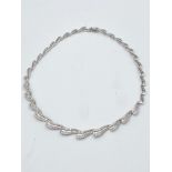 18ct WHITE GOLD 5.00ct DIAMOND COLLARETTE NECKLACE