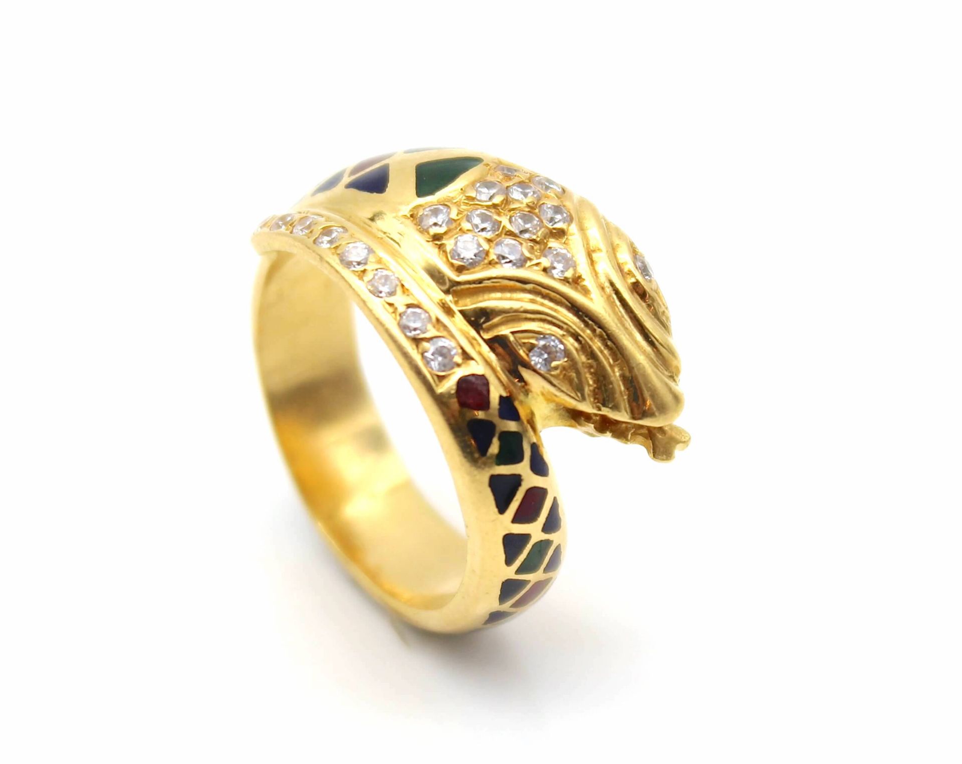 Ring in Schlangenform aus 22 kt Gold - Image 4 of 4