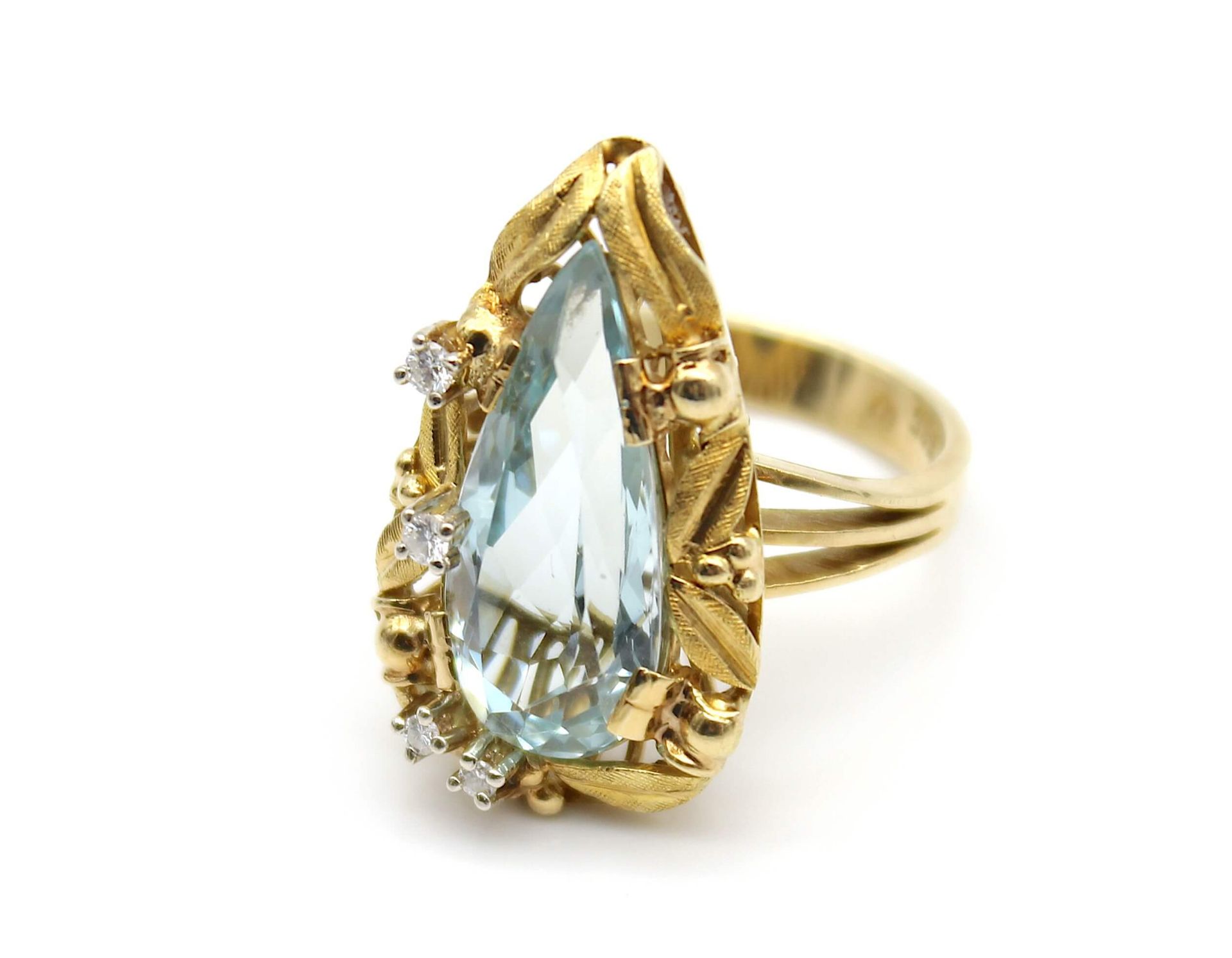 Ring aus 585er Gold mit einem Aquamarin - Bild 2 aus 4