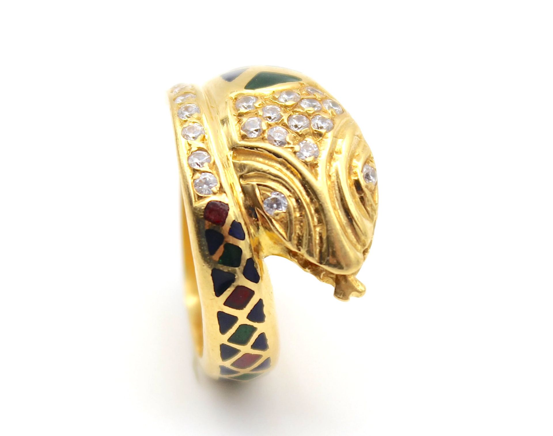 Ring in Schlangenform aus 22 kt Gold