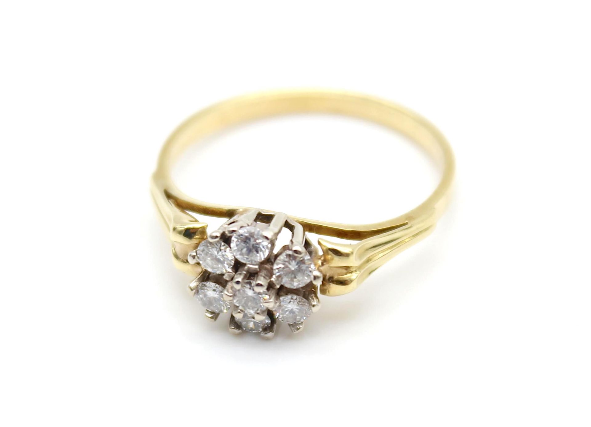 Ring aus 585er Gold mit 7 Brillanten - Image 3 of 4