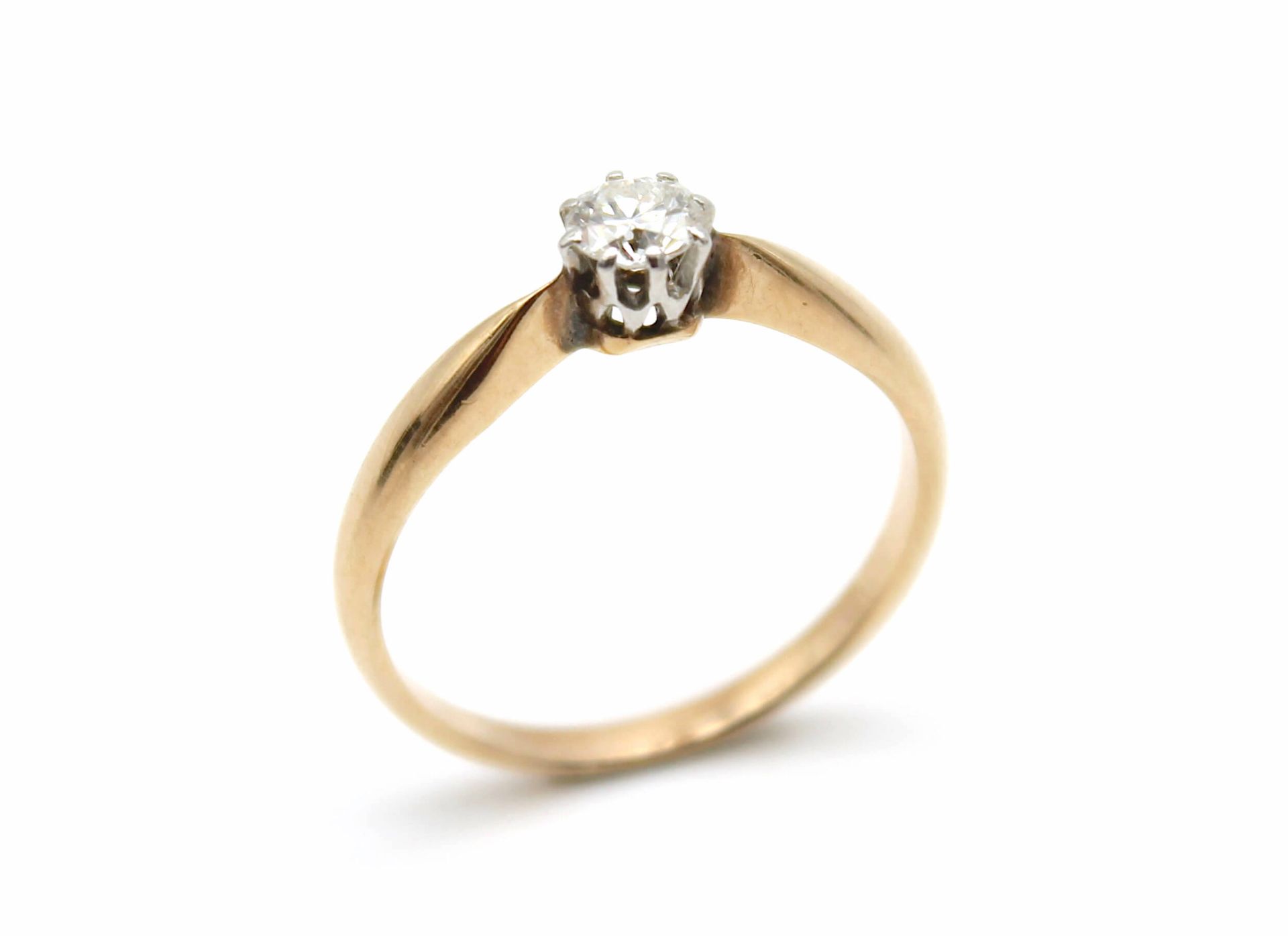 Ring aus 585er Gold mit einem Diamanten - Image 3 of 4