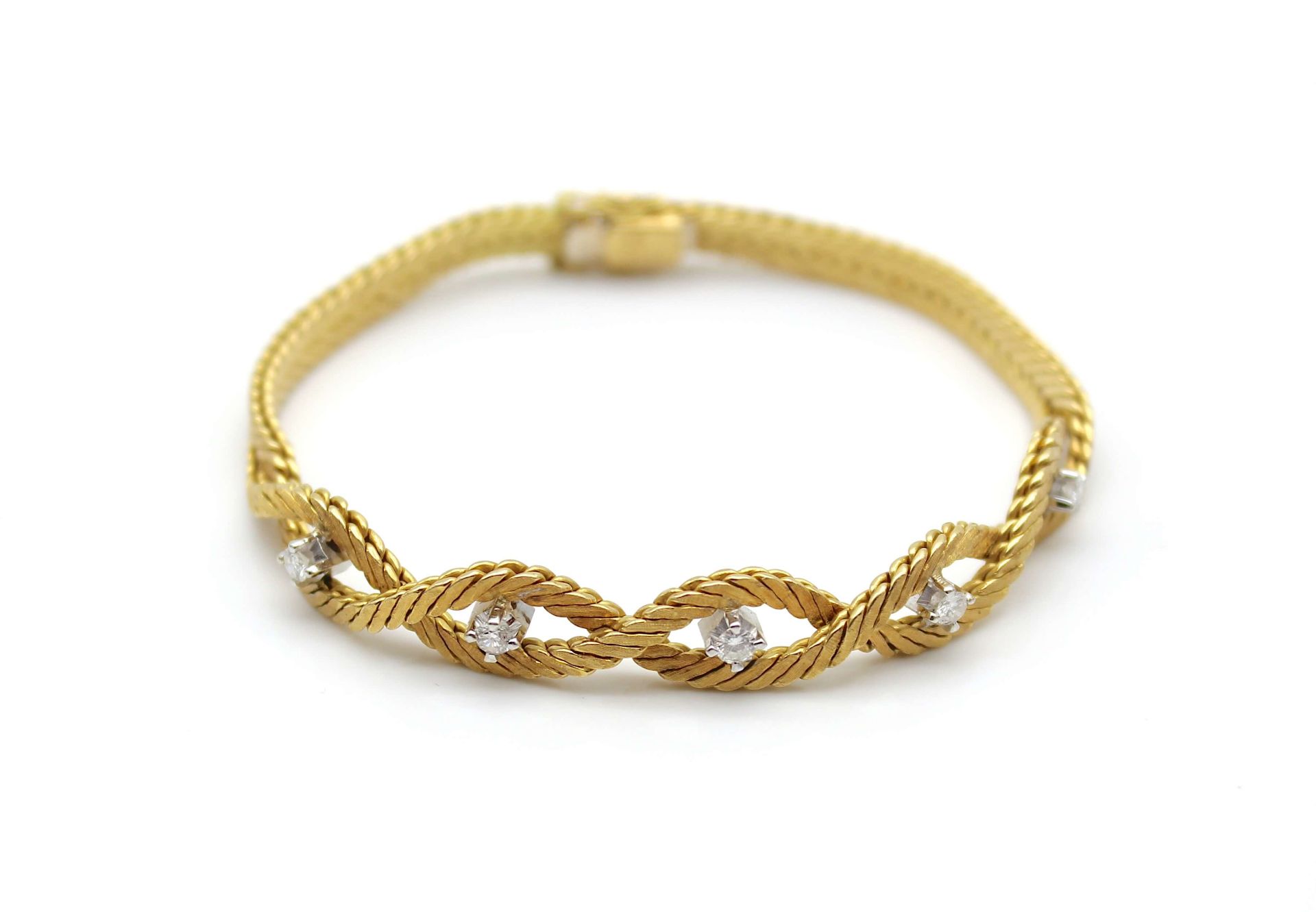 Armband aus 750er Gold mit 5 Brillanten