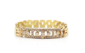 Armband aus 750er Gold mit 46 Brillanten und 7 Diamanten