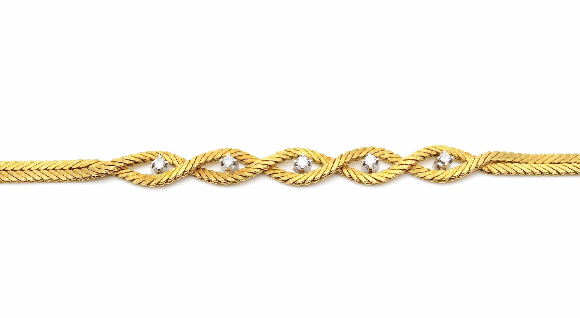 Armband aus 750er Gold mit 5 Brillanten - Image 3 of 4