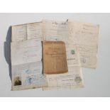 Late 19th century French Military documents including 38th Regiment of Artillery dated 1880, Army