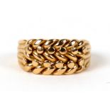 An 18ct gold keepers ring. Approx. UK size J. 6.5gCondition Reportgood overall condition